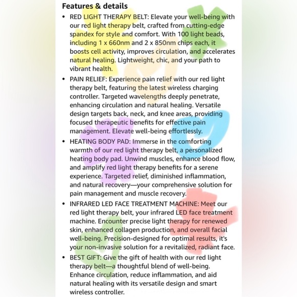 NEW Sealed Box- Therapy Belt for Back or Joints - Picture 9 of 10